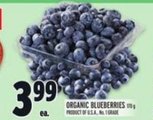 Metro ORGANIC BLUEBERRIES offer