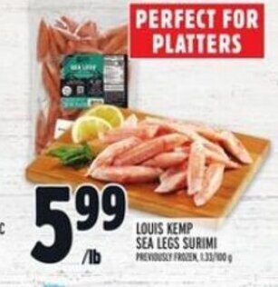 Metro Louis kemp sea legs surimi offer