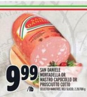Metro SAN DANIELE MORTADELLA offer
