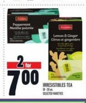 Metro IRRESISTIBLES TEA offer