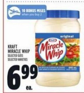 Metro KRAFT MIRACLE WHIP offer