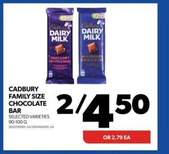 Real Canadian Superstore CADBURY FAMILY SIZE CHOCOLATE BAR offer