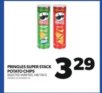Real Canadian Superstore PRINGLES SUPER STACK POTATO CHIPS SELECTED VARIETIES, 148/156 G offer