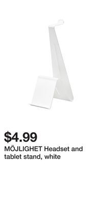 IKEA Möjlighet headset and tablet stand, white offer