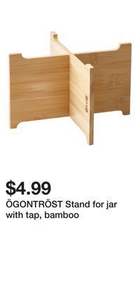 IKEA Ögontröst stand for jar with tap, bamboo offer