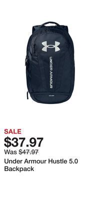 Sport Chek Under armour hustle 5.0 backpack offer