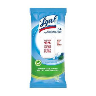 Staples Lysol® biodegradable disinfecting wipes - spring waterfall - 84 pack offer