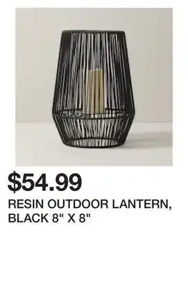 Chapters Indigo Resin outdoor lantern, black 8 x 8 offer