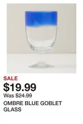 Chapters Indigo Ombre blue goblet glass offer