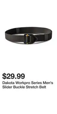 Mark's Dakota workpro series men's slider buckle stretch belt offer