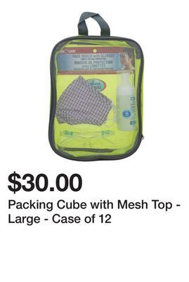 Dollarama Packing cube with mesh top - large - case of 12 offer