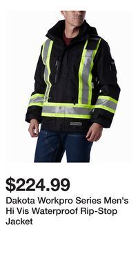 Mark's Dakota workpro series men's hi vis waterproof rip-stop jacket offer