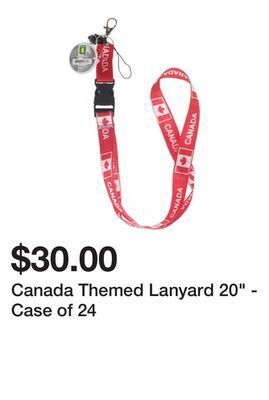 Dollarama Canada themed lanyard 20 - case of 24 offer