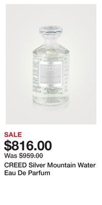 Holt Renfrew Creed silver mountain water eau de parfum offer