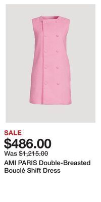 Holt Renfrew Ami paris double-breasted bouclé shift dress offer