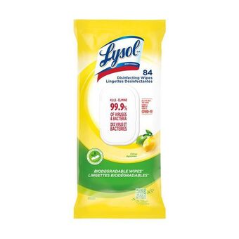 Staples Lysol® biodegradable disinfecting wipes - citrus - 84 pack offer
