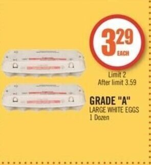 Shoppers Drug Mart GRADE "A" LARGE WHITE EGGS 1 Dozen offer