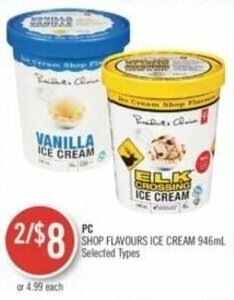 Shoppers Drug Mart PC SHOP FLAVOURS ICE CREAM offer