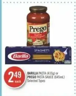 Shoppers Drug Mart BARILLA PASTA or PREGO PASTA SAUCE offer