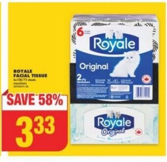 No Frills ROYALE FACIAL TISSUE offer