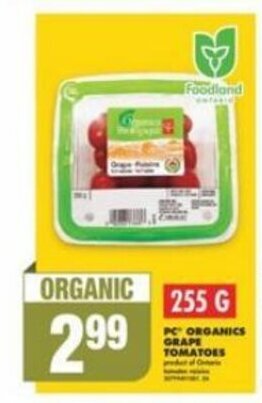 No Frills PC ORGANICS GRAPE TOMATOES offer