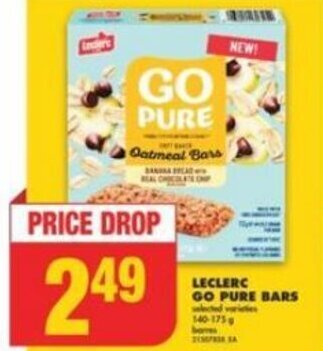 No Frills LECLERC GO PURE BARS offer