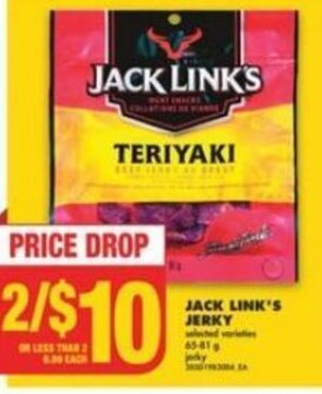 No Frills JACK LINK'S JERKY offer