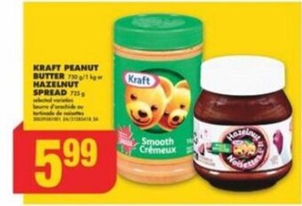 No Frills KRAFT PEANUT BUTTER or HAZELNUT SPREAD offer