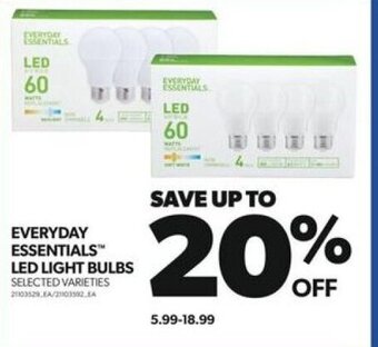 Real Canadian Superstore EVERYDAY ESSENTIALS LED LIGHT BULBS offer
