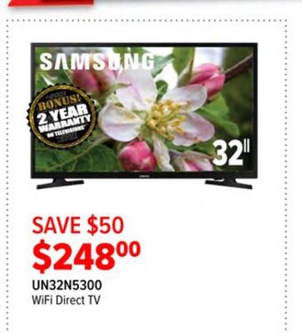 2001 Audio Video Samsung 32 wifi direct tv offer