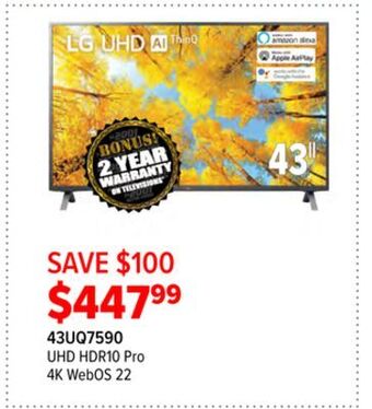 2001 Audio Video Lg uhd hdr10 pro 4k webos 22 offer