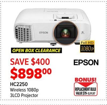 2001 Audio Video Epson wireless 1080p 3lcd projector offer