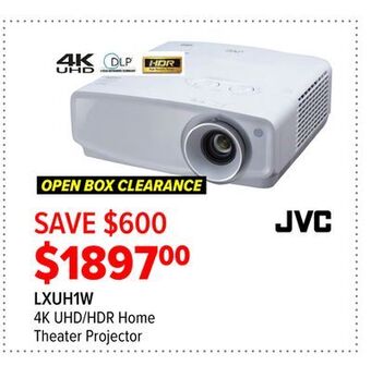 2001 Audio Video Jvc 4k uhd/hdr home theater projector offer