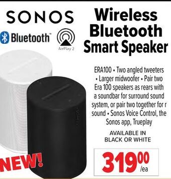 2001 Audio Video Sonos wireless bluetooth smart speaker offer