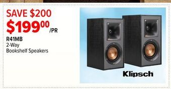 2001 Audio Video Klipsch 2-way bookshelf speakers offer