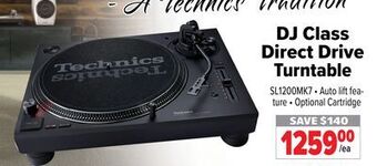 2001 Audio Video Technics dj class direct drive turntable offer