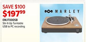 2001 Audio Video Marley stir-it-up turntable usb to pc recording offer