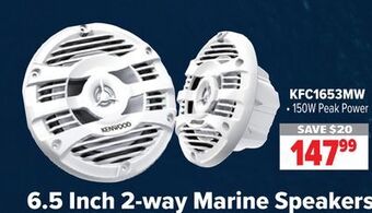 2001 Audio Video Kenwood 6.5 inch 2-way marine speakers offer