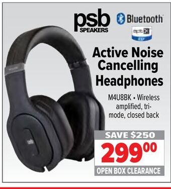 2001 Audio Video Psb speakers active noise cancelling headphones offer