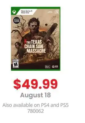 GameStop Texas chain saw massacre by gun interactive xbox series x offer