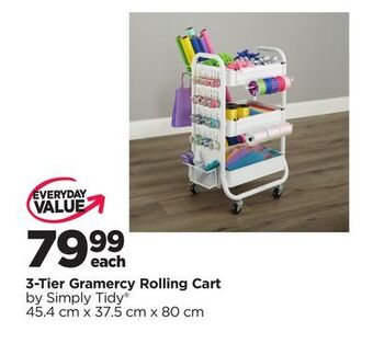 Michaels 3-tier gramercy rolling cart by simply tidy offer