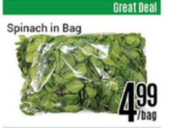 Nations Fresh Foods Spinach in bag offer