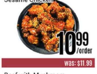 Nations Fresh Foods Sesame chicken offer