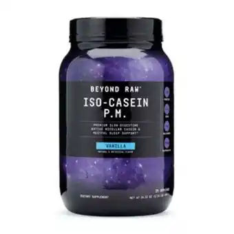 GNC Beyond raw® iso-casein p.m. - vanilla - 34.22 oz. offer