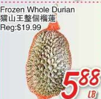 Foody Mart Frozen whole durian offer