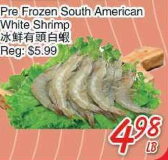 Foody Mart Pre frozen south american white shrimp offer