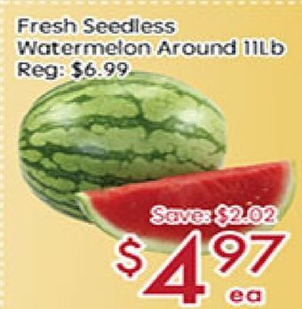 Sunny Food Mart Fresh seedless watermelon around offer