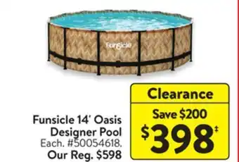 Walmart Funsicle 14' oasis designer pool offer