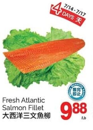 T&T Supermarket Fresh Atlantic Salmon Fillet offer
