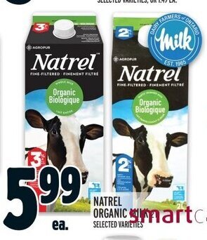 Metro NATREL ORGANIC MILK offer